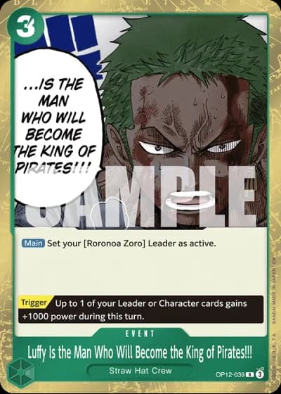 Luffy Is the Man Who Will Become the King of Pirates!!! (OP12-039) — Legacy of the Master (OP12)