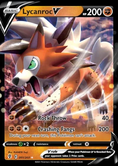 Lycanroc V #91/203 — Evolving Skies