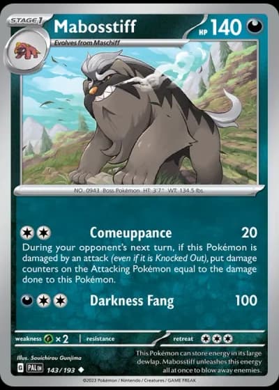 Mabosstiff #143/193 — Paldea Evolved