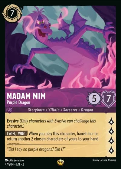 Madam Mim - Purple Dragon #47/204 — Rise of the Floodborn