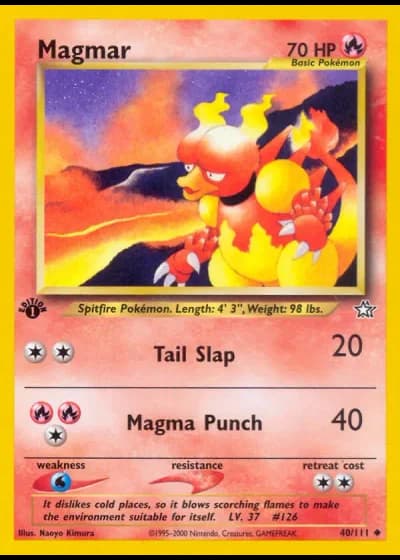 Magmar (1. Edition) #40/111 — Neo Genesis (1. Edition)