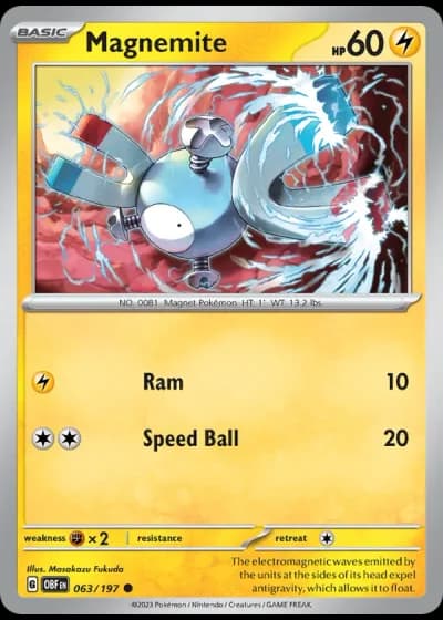 Magnemite #063/197 — Obsidian Flames