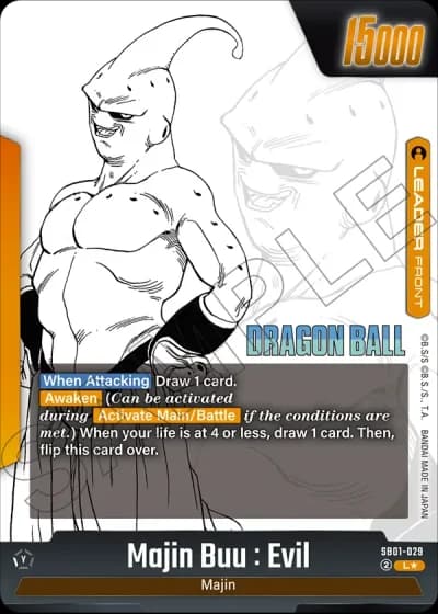 Majin Buu : Evil (Alternative Art) SB01-029 — Manga Booster 01 (SB01)