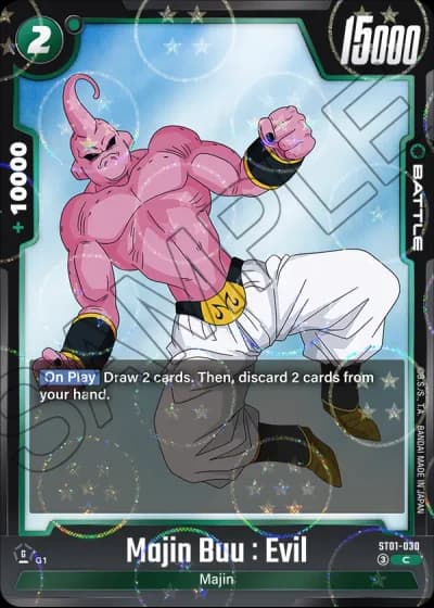 Majin Buu : Evil (Dragon Ball Pattern) ST01-030 — Story Booster 01 (ST01)
