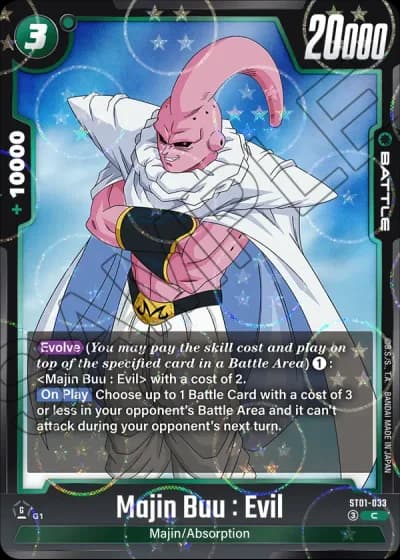 Majin Buu : Evil (Dragon Ball Pattern) ST01-033 — Story Booster 01 (ST01)