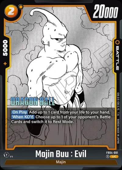 Majin Buu : Evil SB01-091 — Manga Booster 01 (SB01)