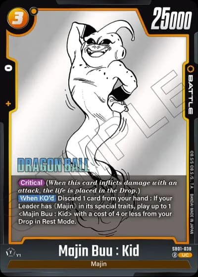 Majin Buu : Kid SB01-038 — Manga Booster 01 (SB01)