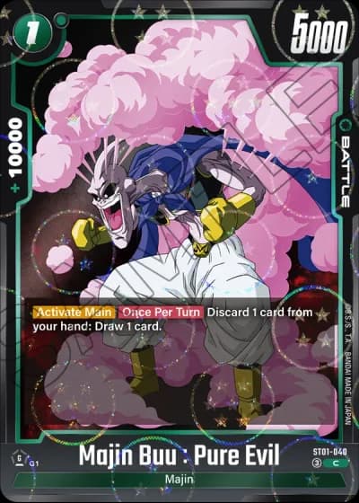 Majin Buu : Pure Evil (Dragon Ball Pattern) ST01-040 — Story Booster 01 (ST01)