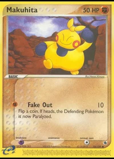 Makuhita #58/109 — EX Rubin & Saphir