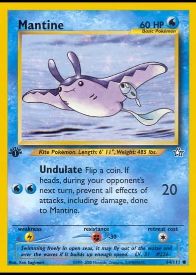 Mantine (1st Edition) #64/111 — Neo Genesis (1st Edition)