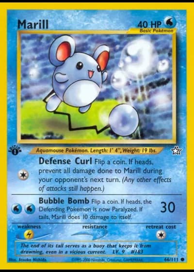 Marill (1st Edition) #66/111 — Neo Genesis (1st Edition)