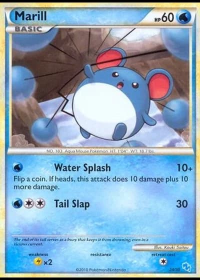 Marill #24/30 — HS trainer Kit (Gyarados)