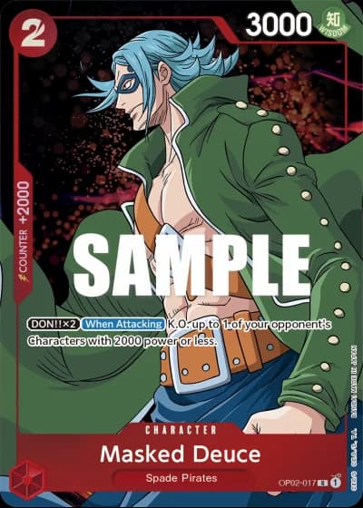 Masked Deuce (OP02-017) (Alternative Art) — Paramount War (OP02)