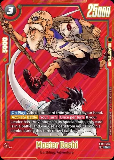 Master Roshi (Alternative Art) SB01-050 — Manga Booster 01 (SB01)