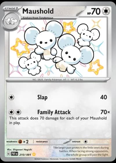 Maushold #210/91 — Paldean Fates