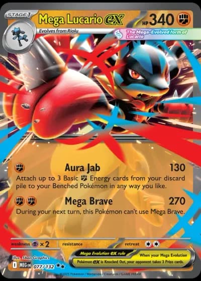 Mega Lucario ex #077/132 — Mega Evolution