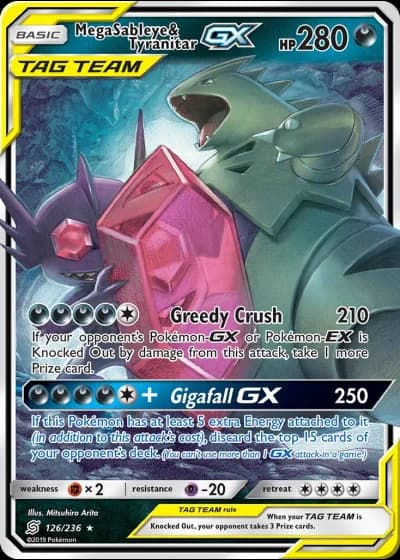 Mega Sableye & Tyranitar GX #126/236 — Unified Minds