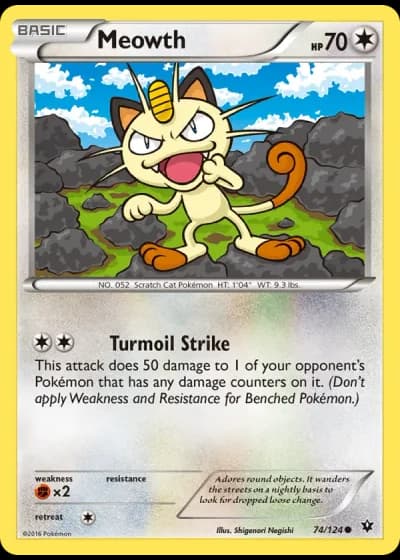 Meowth #74/124 — Fates Collide
