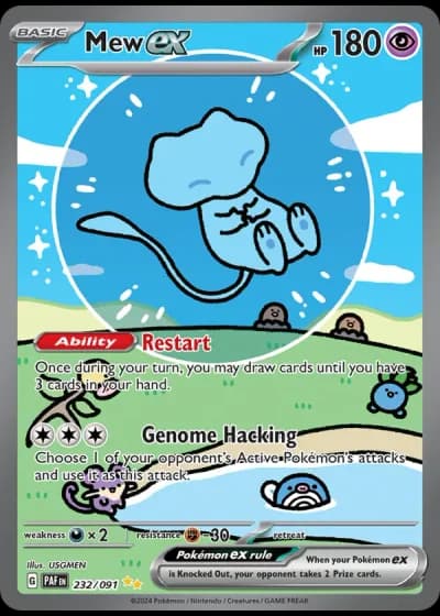 Mew ex #232 — Paldean Fates