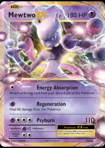 Mewtwo EX #52/108 — Evolutions