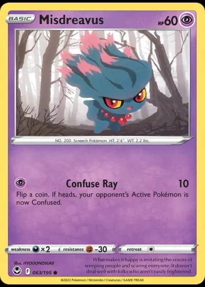 Misdreavus #063/195 — Silver Tempest
