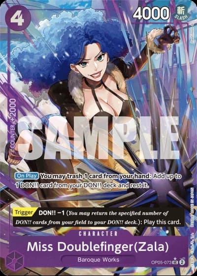 Miss Doublefinger(Zala) (OP05-073) (Full Art) — One Piece The Best (PRB01)