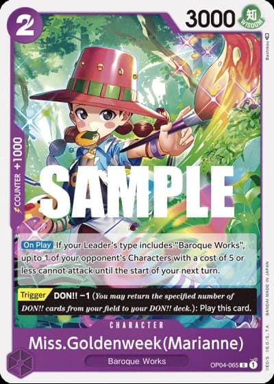 Miss.Goldenweek (Marianne) (OP04-065) — Kingdoms of Intrigue (OP04)