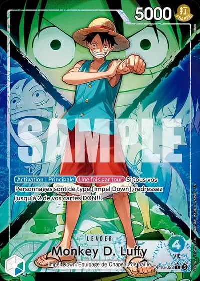 Monkey D. Luffy (OP16-022) (Alternative Art) — L'Heure de la Bataille Décisive (OP16)
