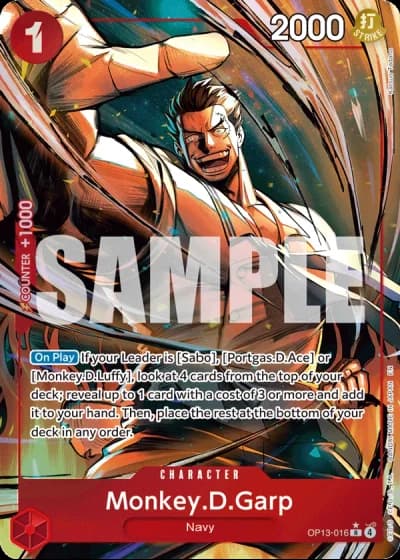 Monkey.D.Garp (OP13-016) (Alternative Art) — Carrying on His Will (OP13)