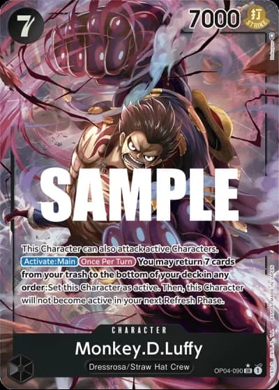 Monkey.D.Luffy (OP04-090) (Alternative Art) — Kingdoms of Intrigue (OP04)