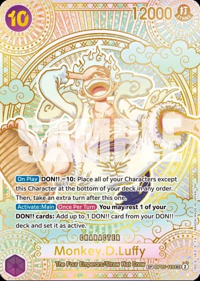 Monkey.D.Luffy (OP05-119) (Special Rare) (Gold) — A Fist of Divine Speed (OP11)