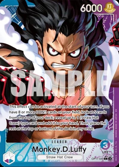 Monkey.D.Luffy (OP11-040) (Alternative Art) — A Fist of Divine Speed (OP11)