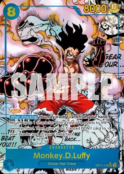 Monkey.D.Luffy (OP11-118) (Manga Rare) — A Fist of Divine Speed (OP11)