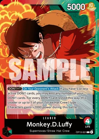 Monkey.D.Luffy (OP13-001) — Carrying on His Will (OP13)