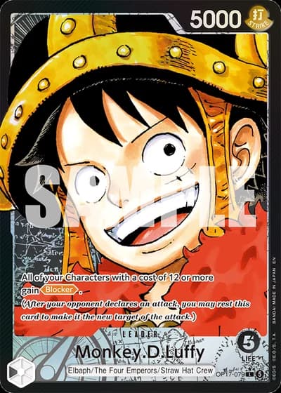 Monkey.D.Luffy (OP17-079) (Alternative Art) — The World's Strongest Warriors (OP17)