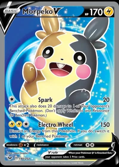 Morpeko V #190/202 — Sword & Shield