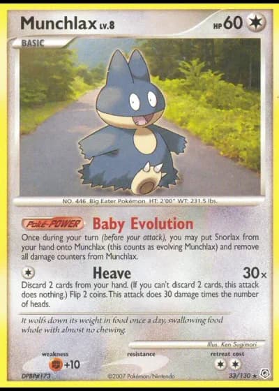 Munchlax #33/130 — Diamond & Pearl