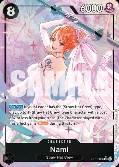 Nami (OP15-086) (Alternative Art) — Adventure on Kami's Island (OP15-EB04)