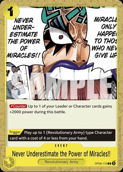 Never Underestimate the Power of Miracles!! (OP09-116) — Emperors in the New World (OP09)