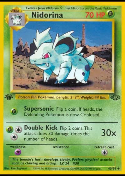 Nidorina (1ª Edizione) #40/64 — Jungle (1ª Edizione)