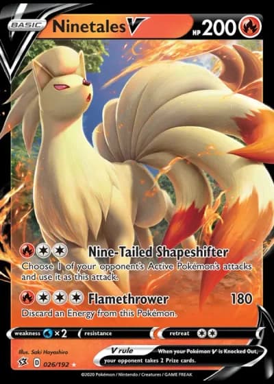 Ninetales V #26/192 — Rebel Clash