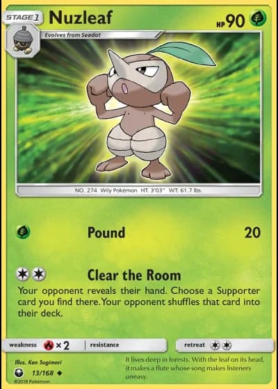 Nuzleaf #13/168 — Celestial Storm