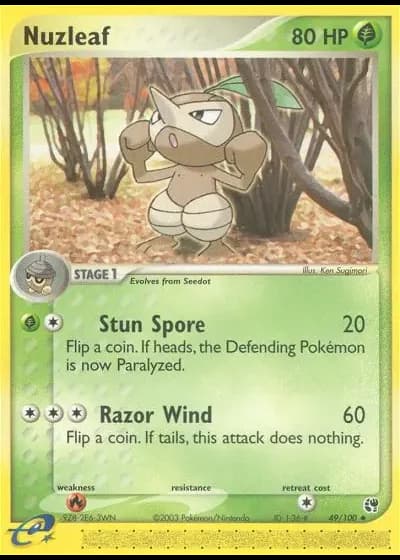 Nuzleaf #49/100 — EX Tempesta di Sabbia