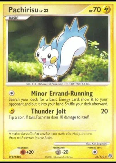 Pachirisu #35/130 — Diamante & Perla