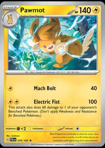 Pawmot #076/193 — Paldea Evolved
