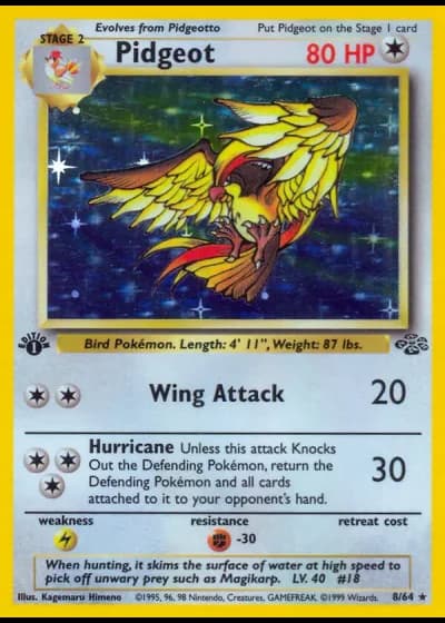 Pidgeot (1st Edition) #8/64 — Jungle (1st Edition)