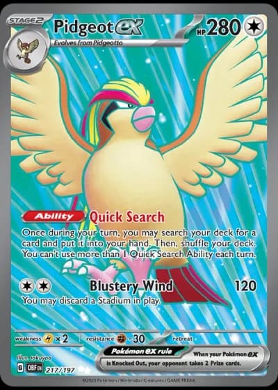 Pidgeot ex #217/197 — Obsidian Flames