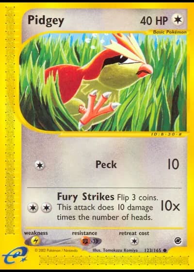 Pidgey #123/165 — Expedition Base Set
