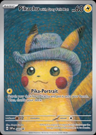 Pikachu with Grey Felt Hat #085
