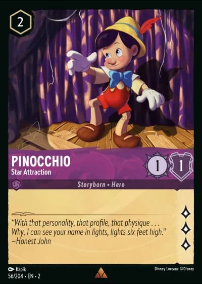 Pinocchio - Star Attraction #56/204 — Rise of the Floodborn